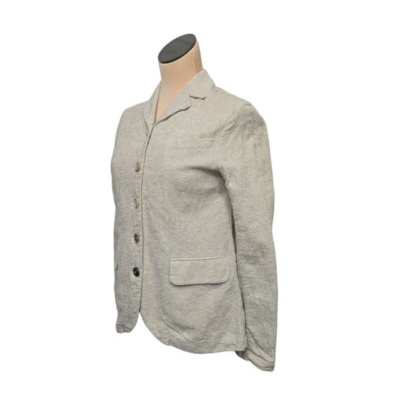 Sundance Blazer Natural Ivory Linen Cream Button Blazer Jacket Size Small Boho - Picture 9 of 10